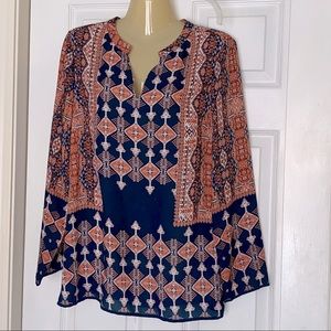 Violet + Claire boho tunic top Sz M